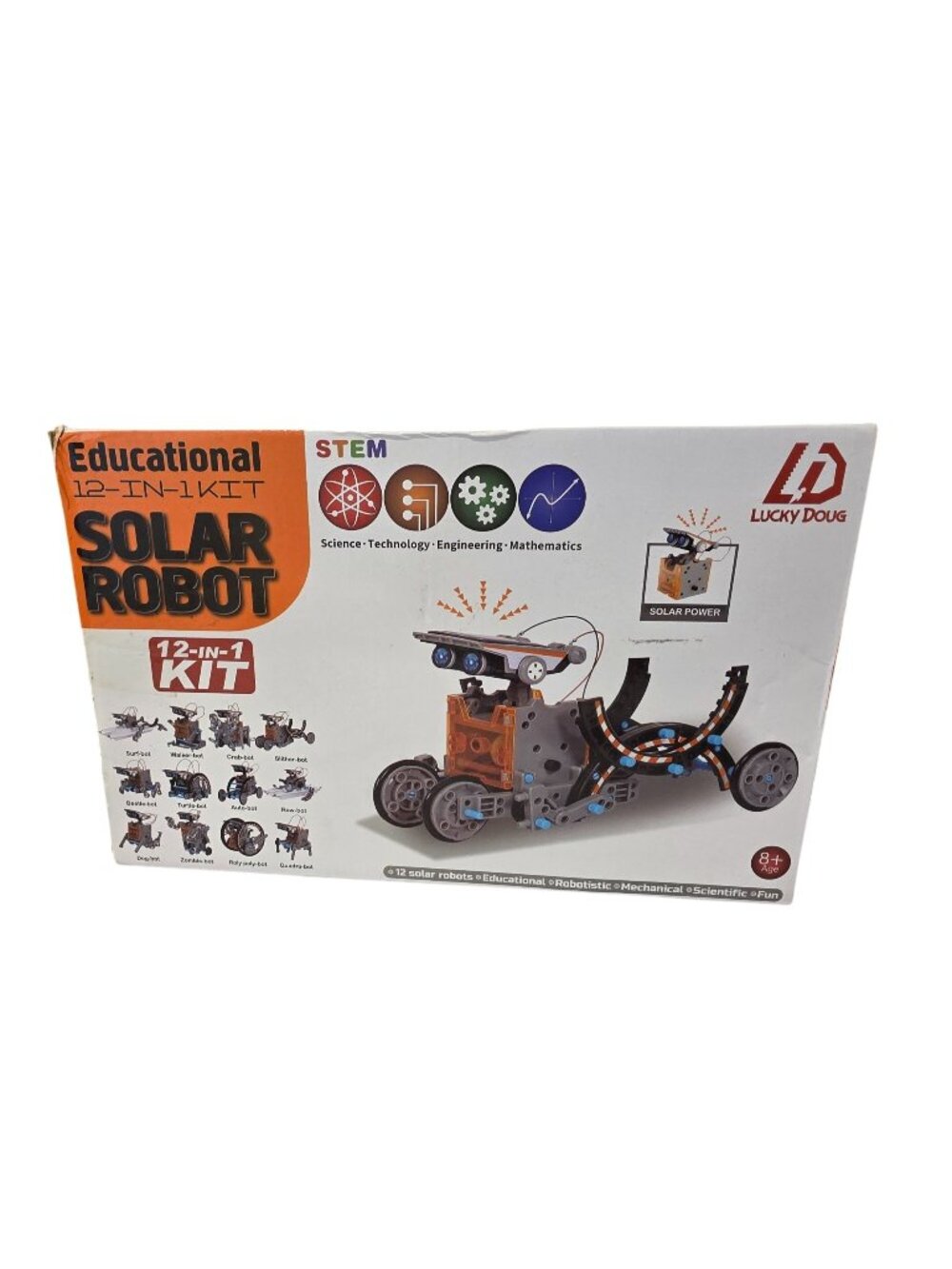 Lucky Doug STEM 12-in-1 Solar Robot Kit Educational Science Toy NIB